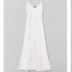 White high low flows dress
